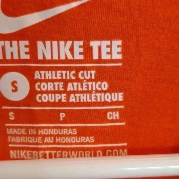 Nike Womens Short Sleeve Small Orange Graphic Tee Shirt - Picture 3 of 4